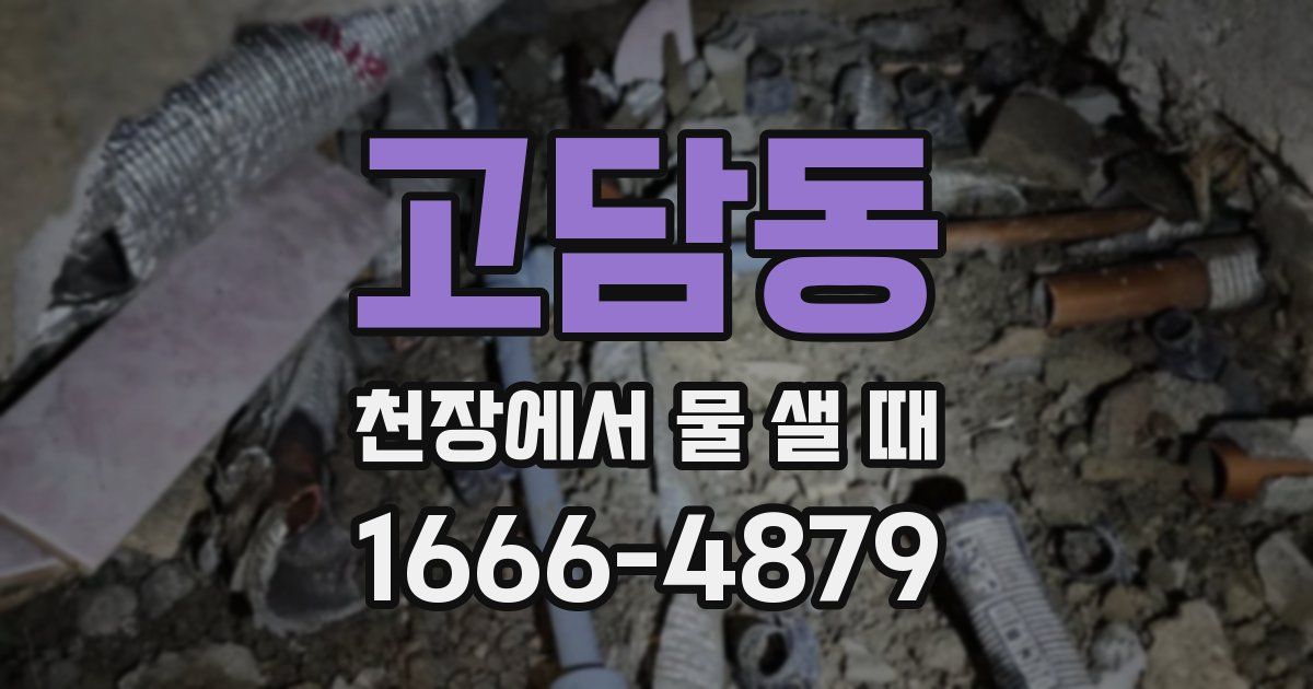 고담동 천장에서 물 샐 때