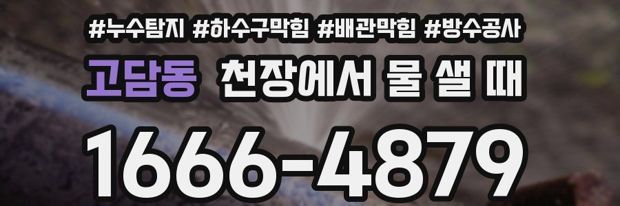 고담동 천장에서 물 샐 때