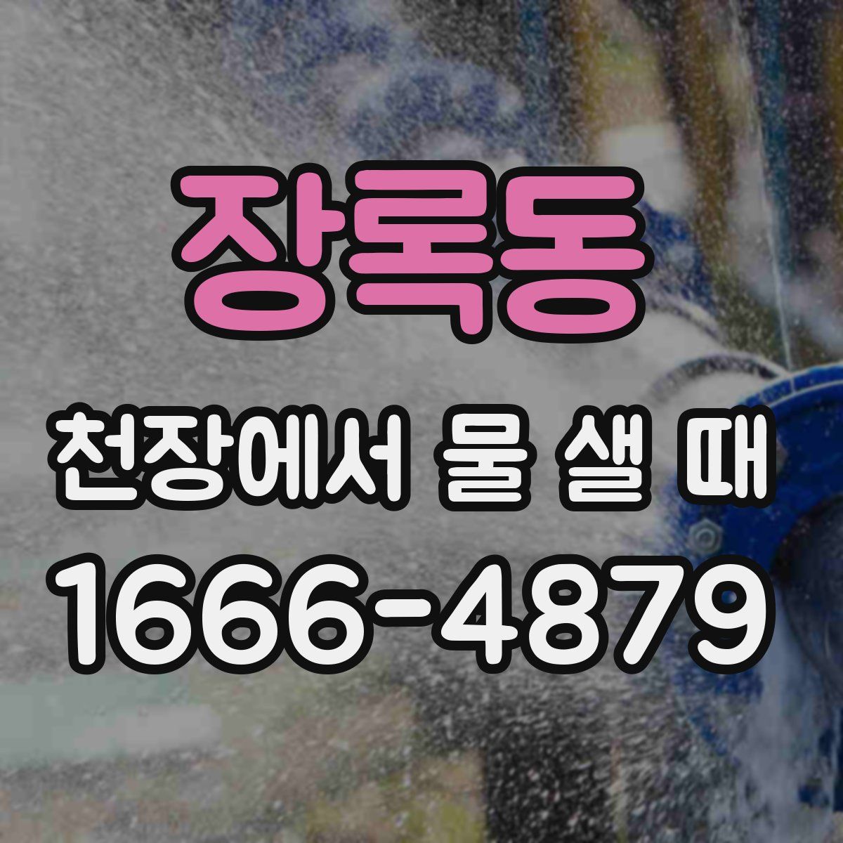 장록동 천장에서 물 샐 때