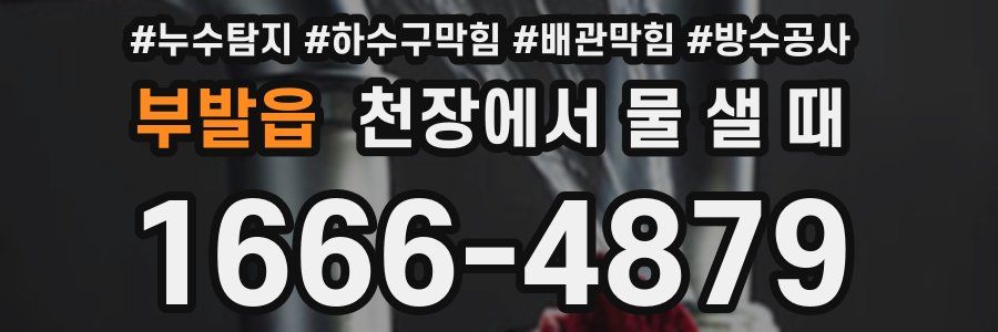 부발읍 천장에서 물 샐 때