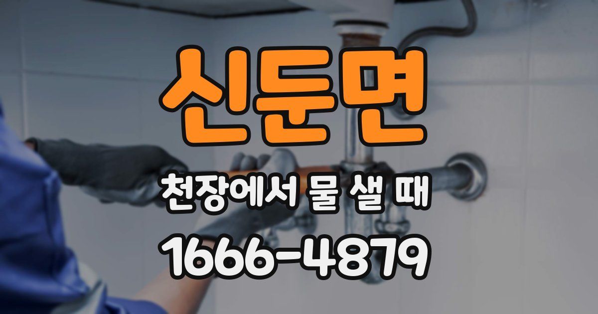 신둔면 천장에서 물 샐 때