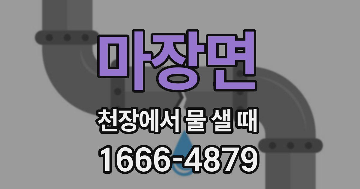 마장면 천장에서 물 샐 때