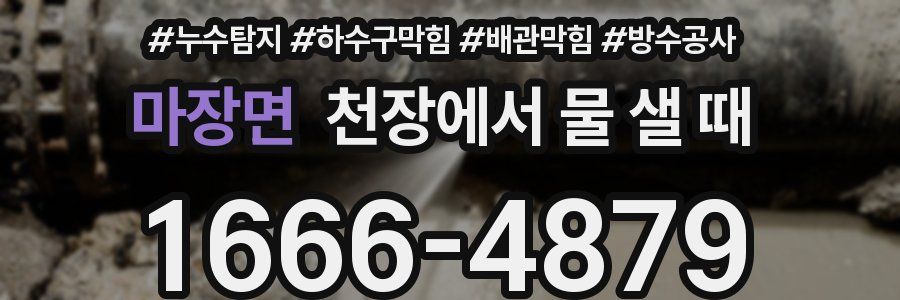 마장면 천장에서 물 샐 때