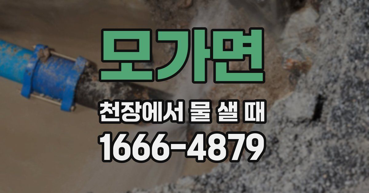 모가면 천장에서 물 샐 때