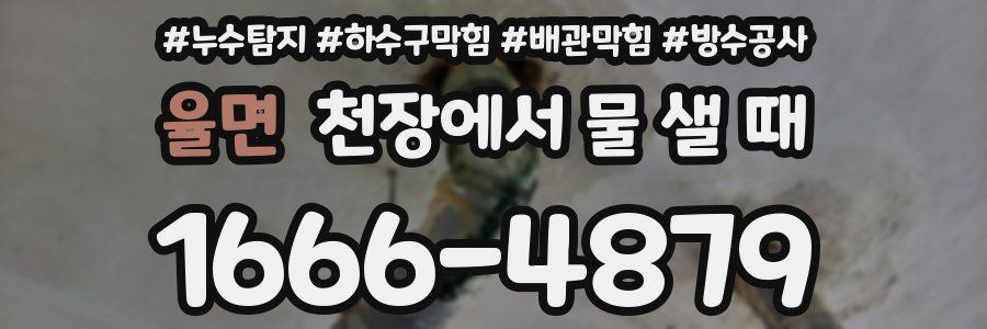 율면 천장에서 물 샐 때