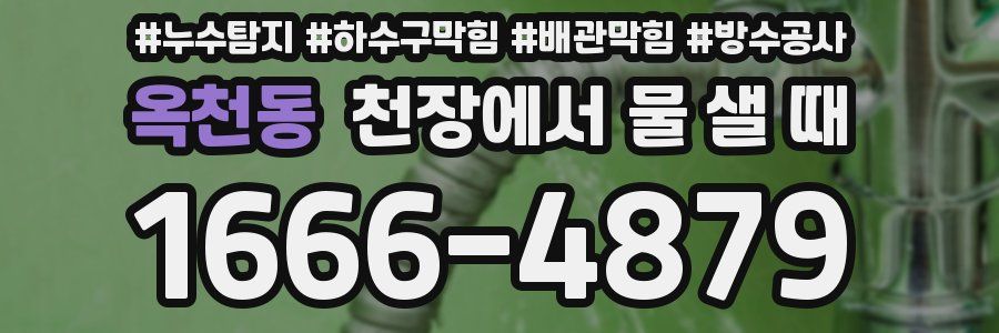 옥천동 천장에서 물 샐 때
