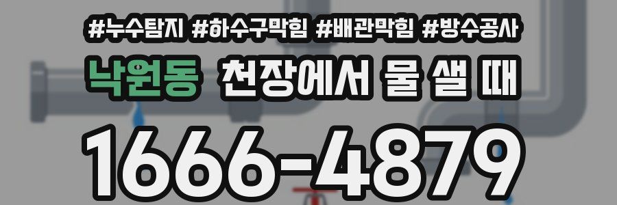 낙원동 천장에서 물 샐 때