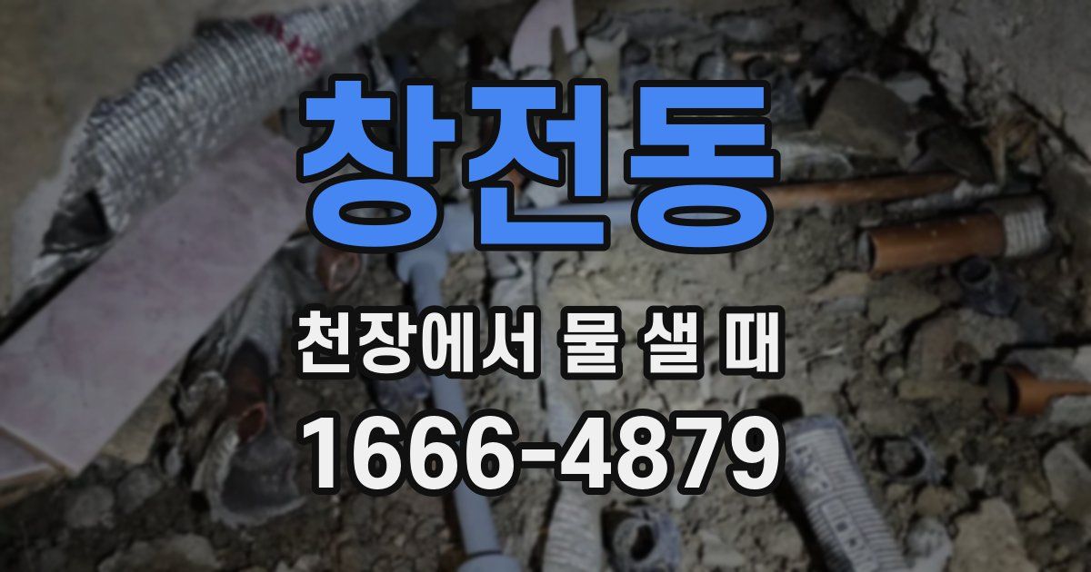 창전동 천장에서 물 샐 때