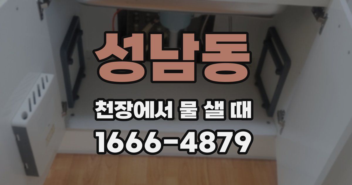 성남동 천장에서 물 샐 때