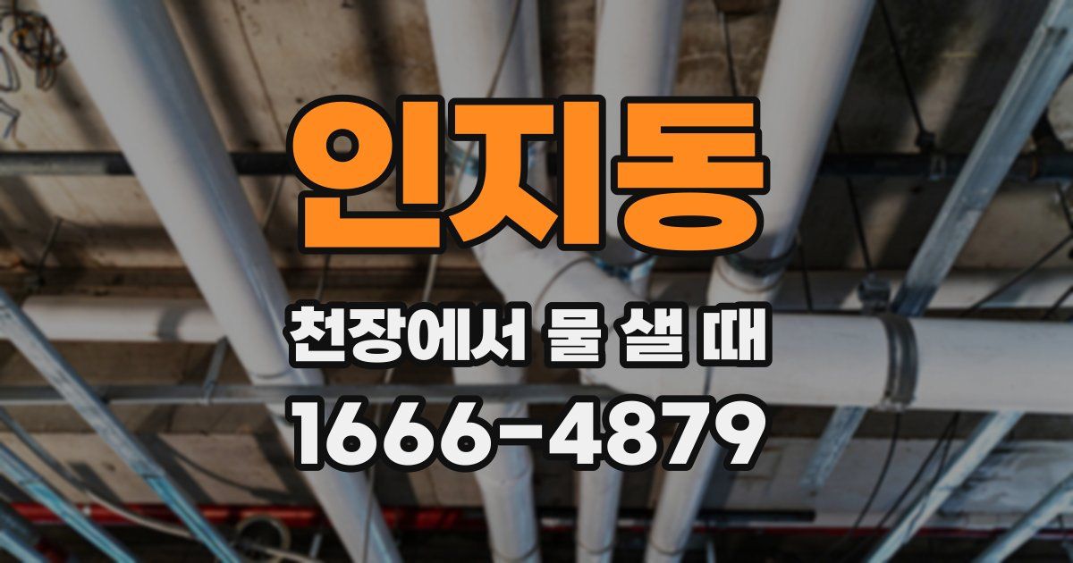 인지동 천장에서 물 샐 때