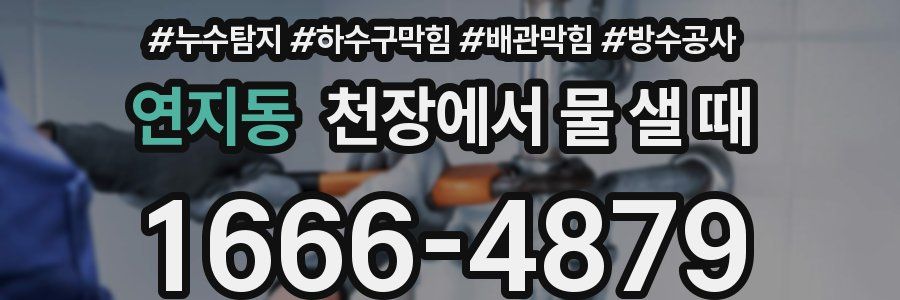 연지동 천장에서 물 샐 때