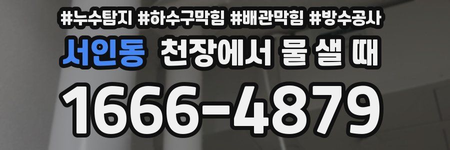 서인동 천장에서 물 샐 때