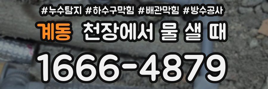 계동 천장에서 물 샐 때