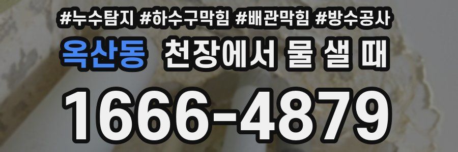 옥산동 천장에서 물 샐 때