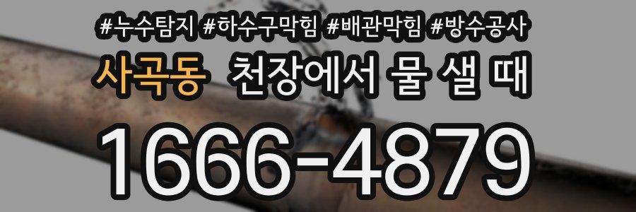 사곡동 천장에서 물 샐 때