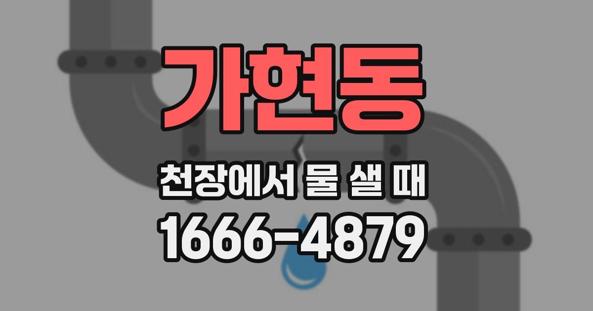 가현동 천장에서 물 샐 때