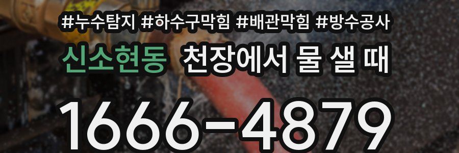 신소현동 천장에서 물 샐 때