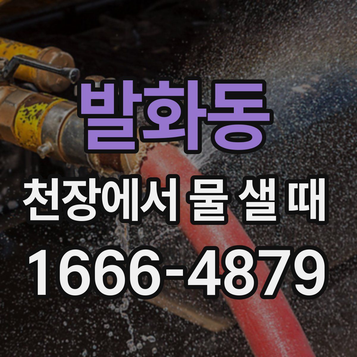 발화동 천장에서 물 샐 때