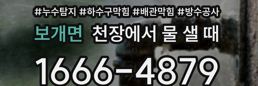 보개면 천장에서 물 샐 때