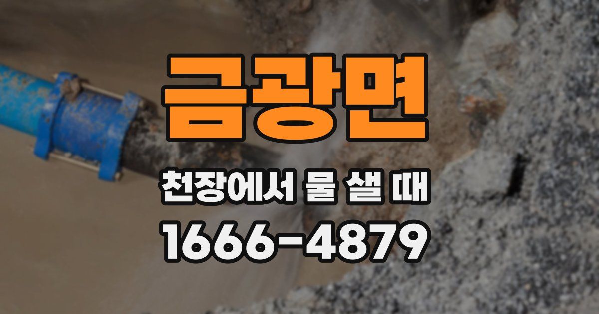 금광면 천장에서 물 샐 때