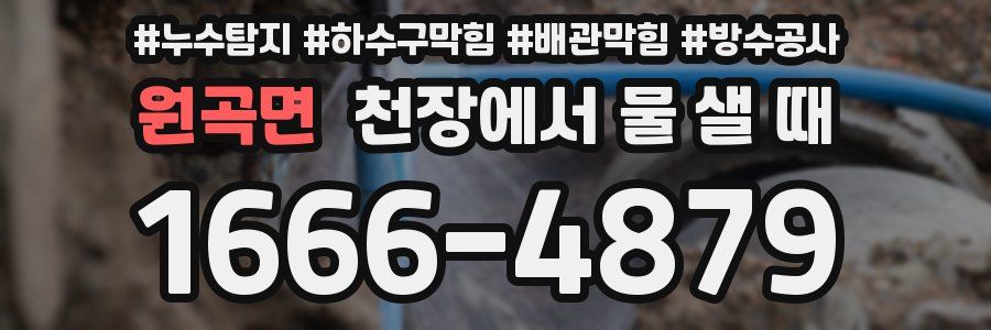 원곡면 천장에서 물 샐 때