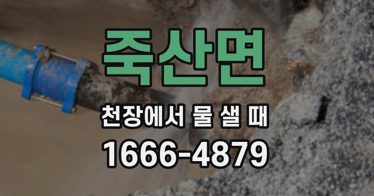 죽산면 천장에서 물 샐 때