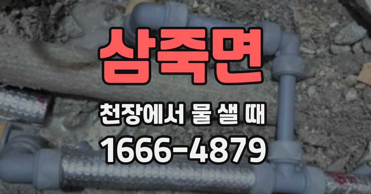 삼죽면 천장에서 물 샐 때