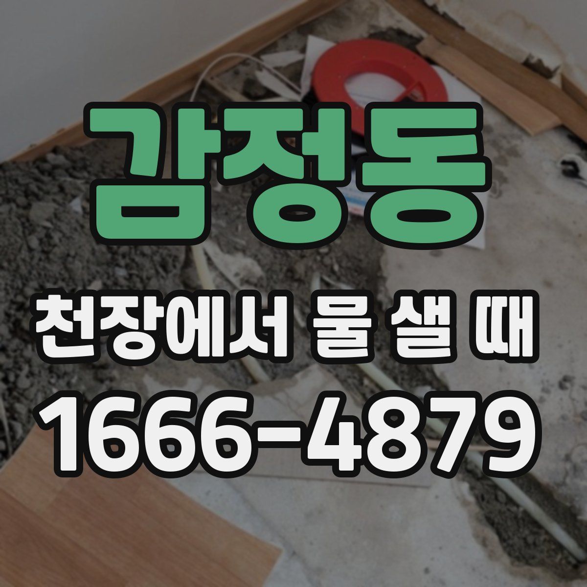 감정동 천장에서 물 샐 때