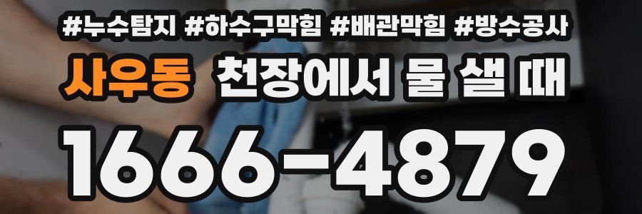 사우동 천장에서 물 샐 때