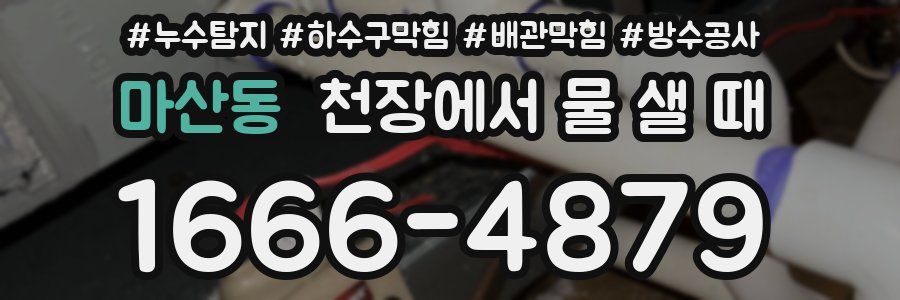 마산동 천장에서 물 샐 때