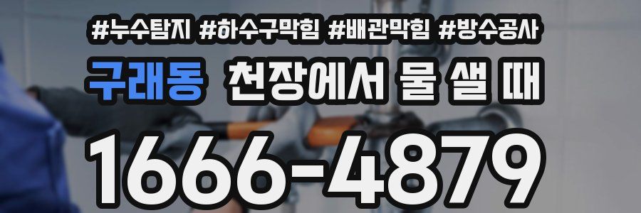 구래동 천장에서 물 샐 때