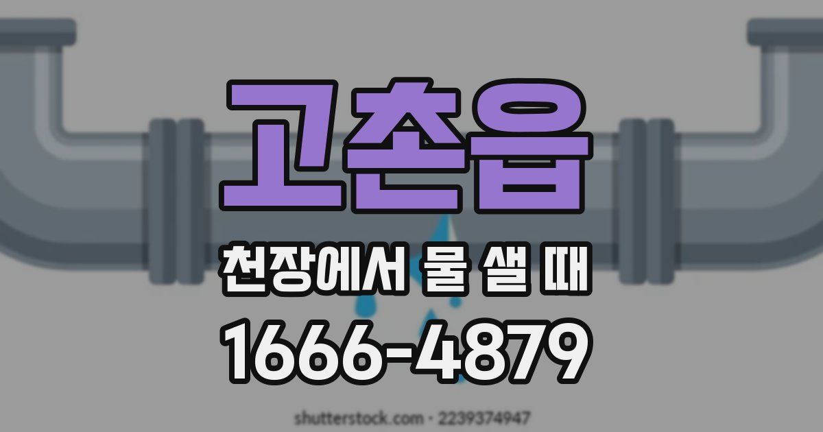 고촌읍 천장에서 물 샐 때