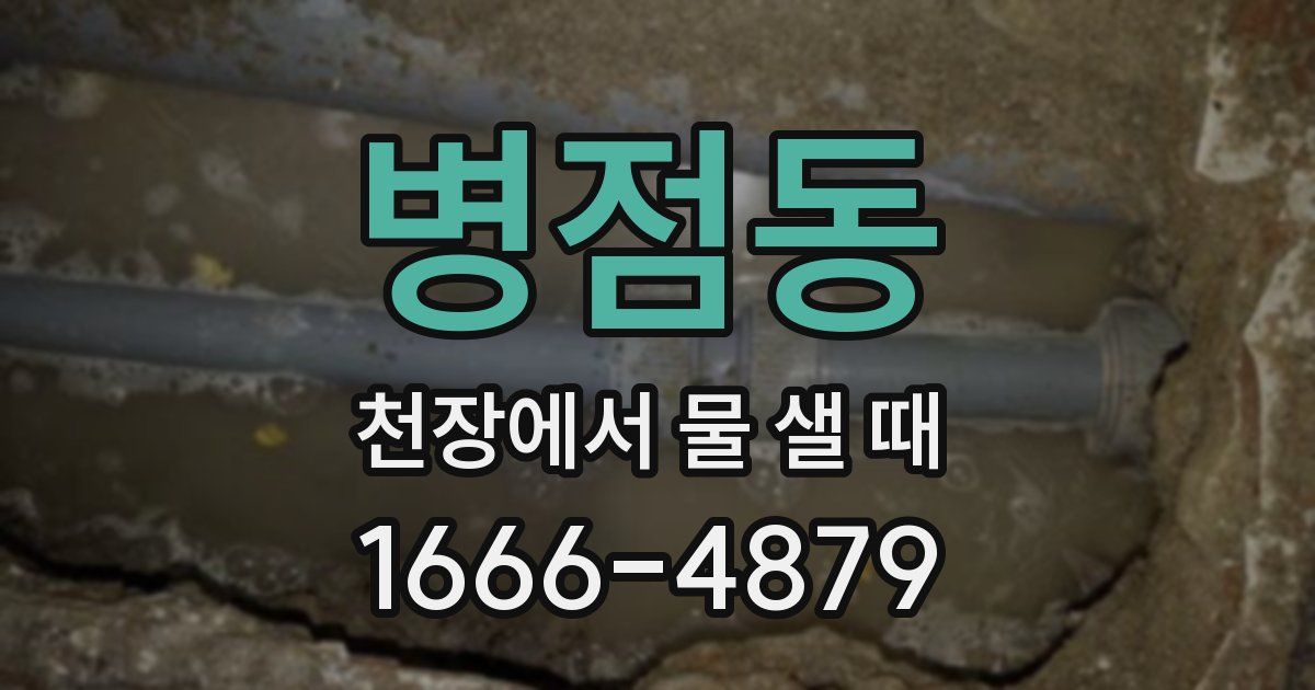 병점동 천장에서 물 샐 때