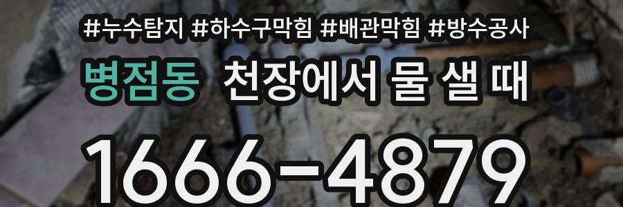 병점동 천장에서 물 샐 때