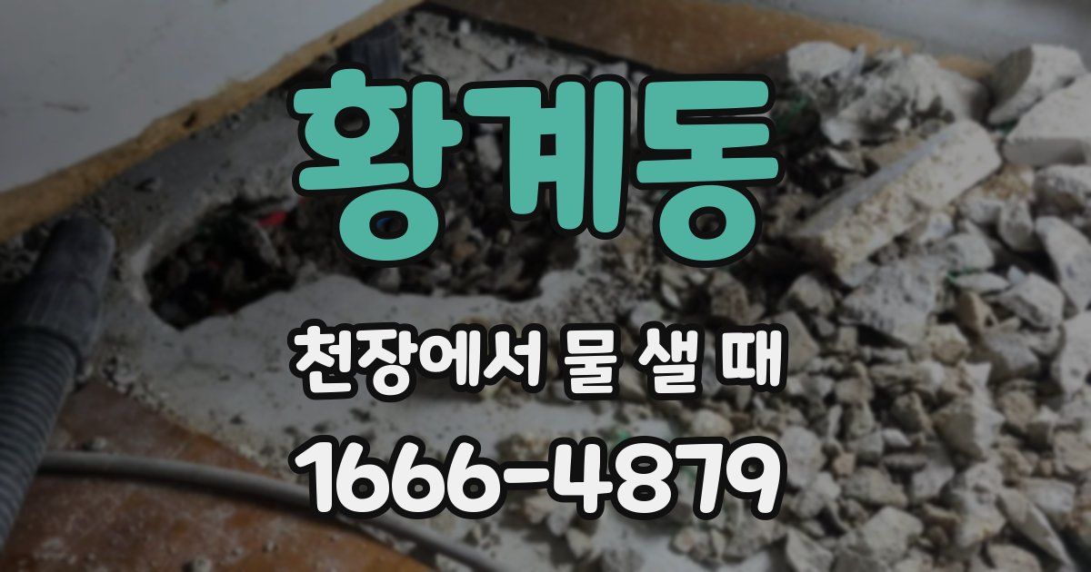 황계동 천장에서 물 샐 때