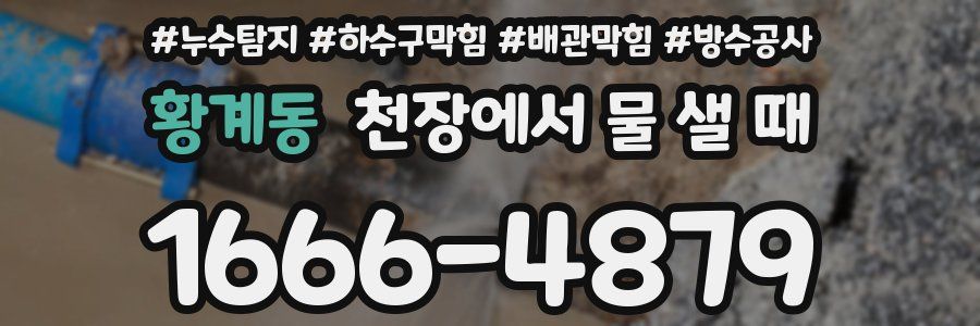 황계동 천장에서 물 샐 때