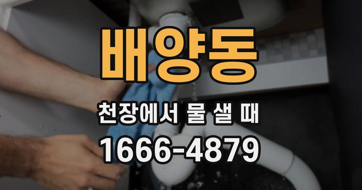 배양동 천장에서 물 샐 때