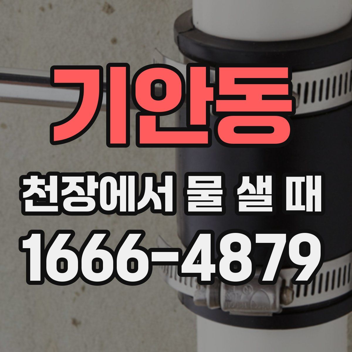 기안동 천장에서 물 샐 때