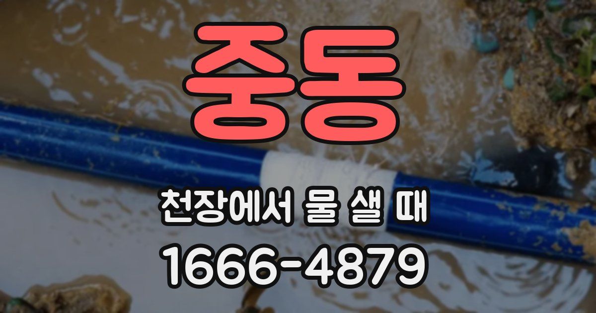 중동 천장에서 물 샐 때