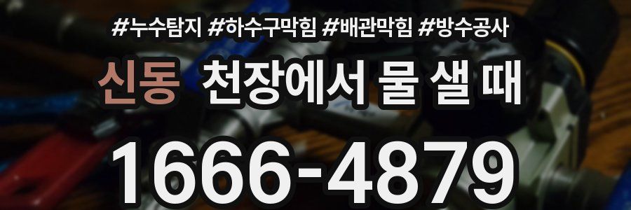 신동 천장에서 물 샐 때