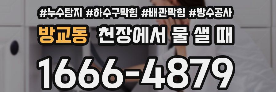 방교동 천장에서 물 샐 때