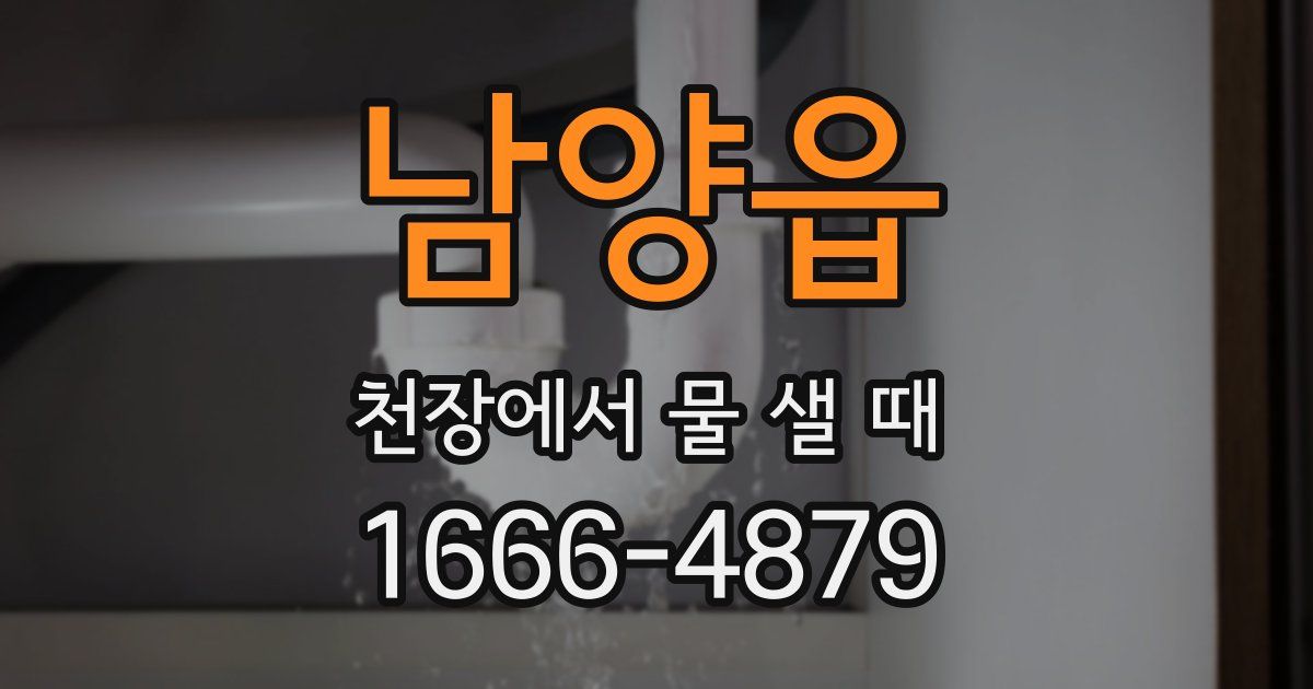 남양읍 천장에서 물 샐 때