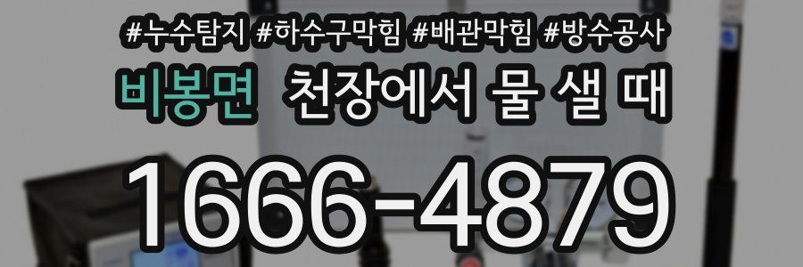 비봉면 천장에서 물 샐 때