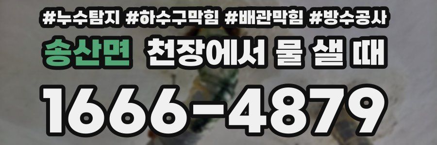 송산면 천장에서 물 샐 때
