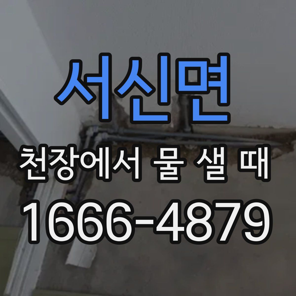 서신면 천장에서 물 샐 때
