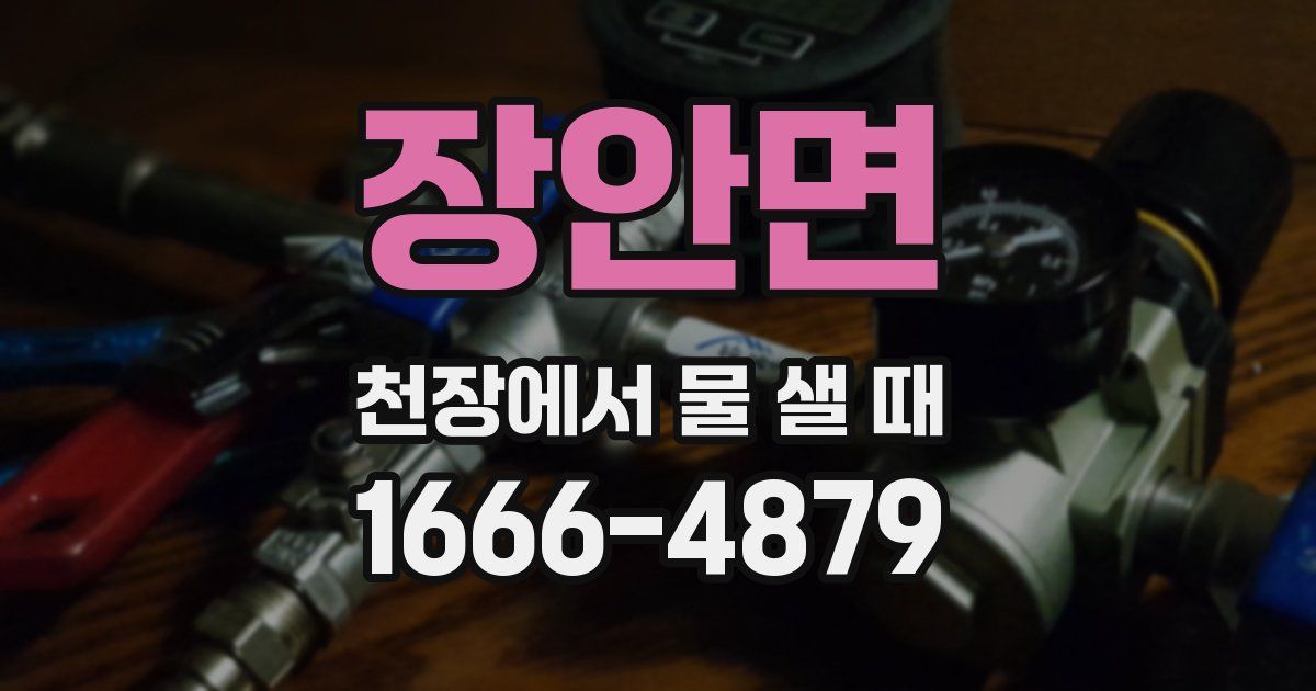 장안면 천장에서 물 샐 때