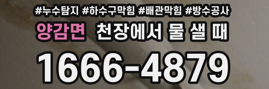 양감면 천장에서 물 샐 때