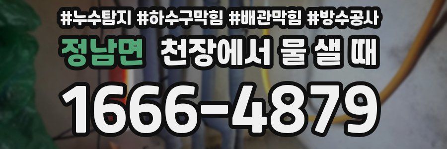 정남면 천장에서 물 샐 때