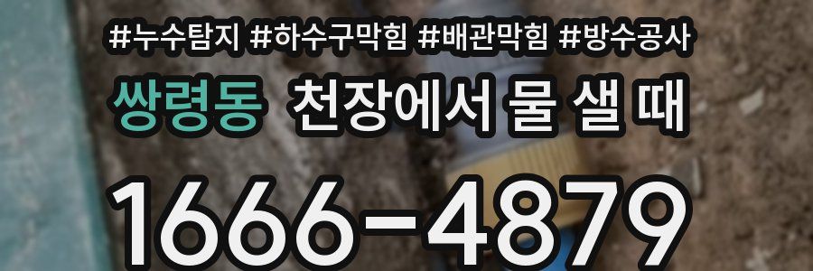 쌍령동 천장에서 물 샐 때