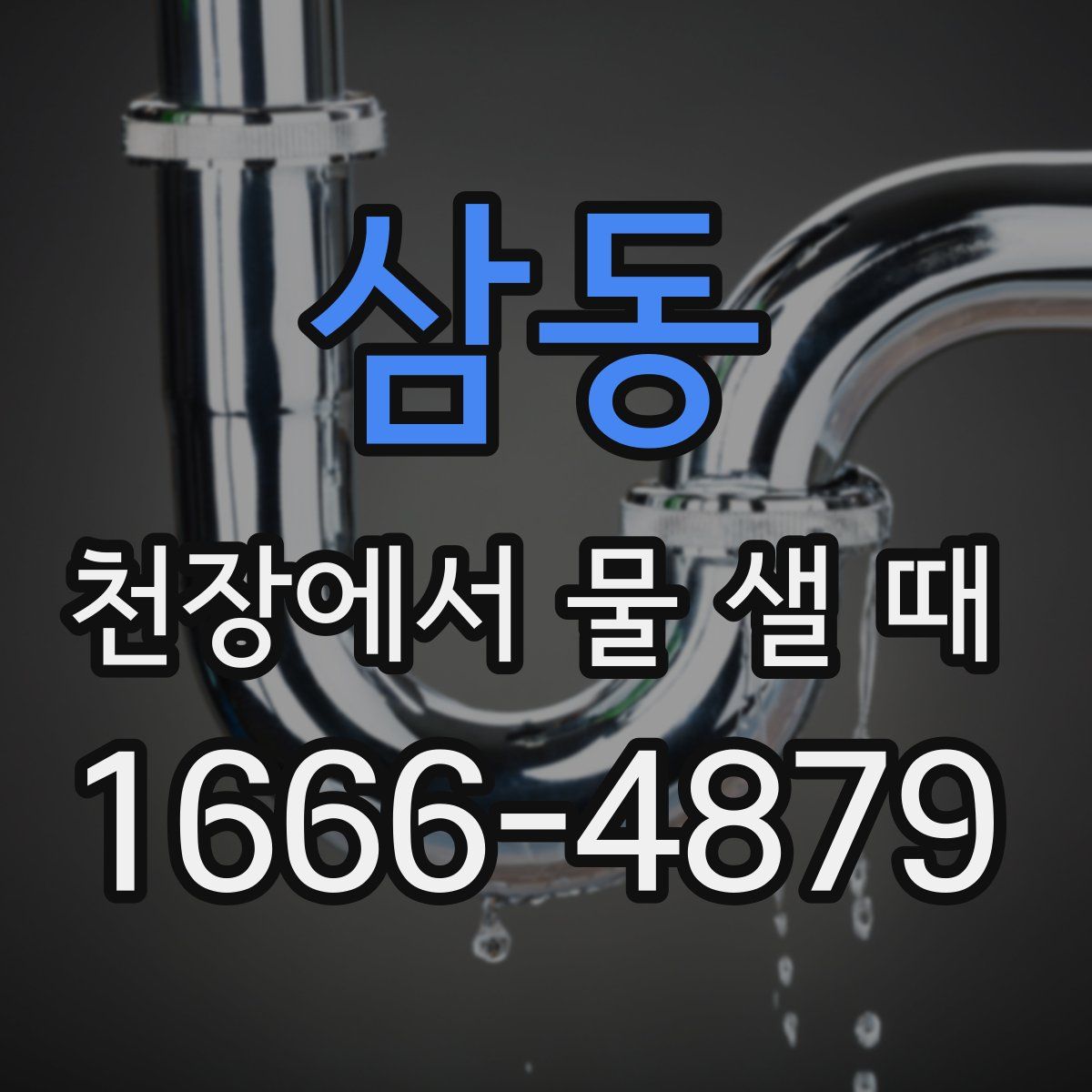삼동 천장에서 물 샐 때